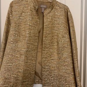 Chico’s gold metallic jacket